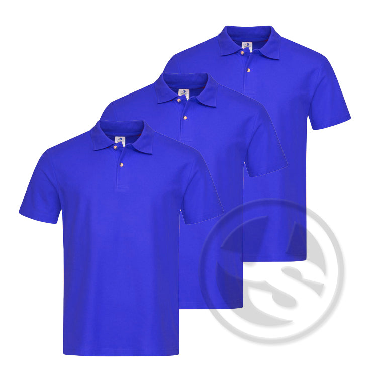 Poloshirt 3-Pack - Korenblauw