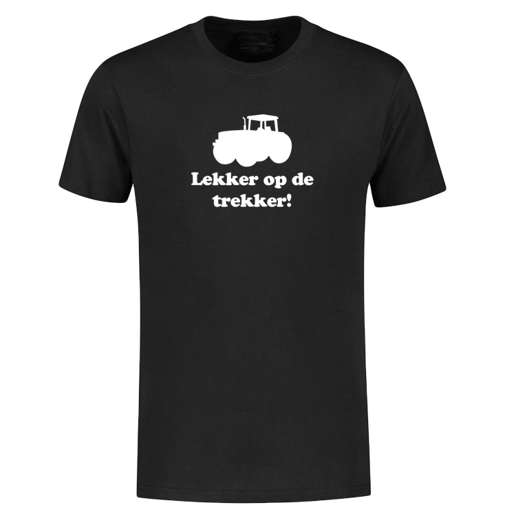 T-shirt "Lekker op de trekker" Zwart