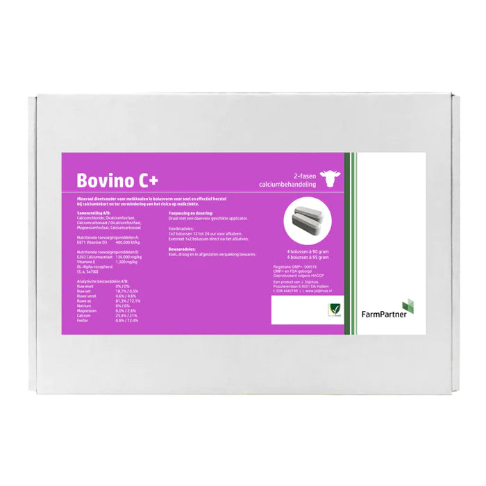 Bovino C+ 2-fasen Calcium Bolus 8st   Aktie 3 + 1 Gratis  (4x8st.)