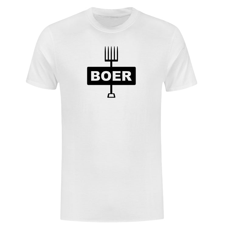 T-shirt "Boer" 2 Wit Groot