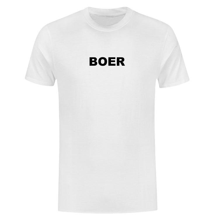 T-shirt "BOER" Wit