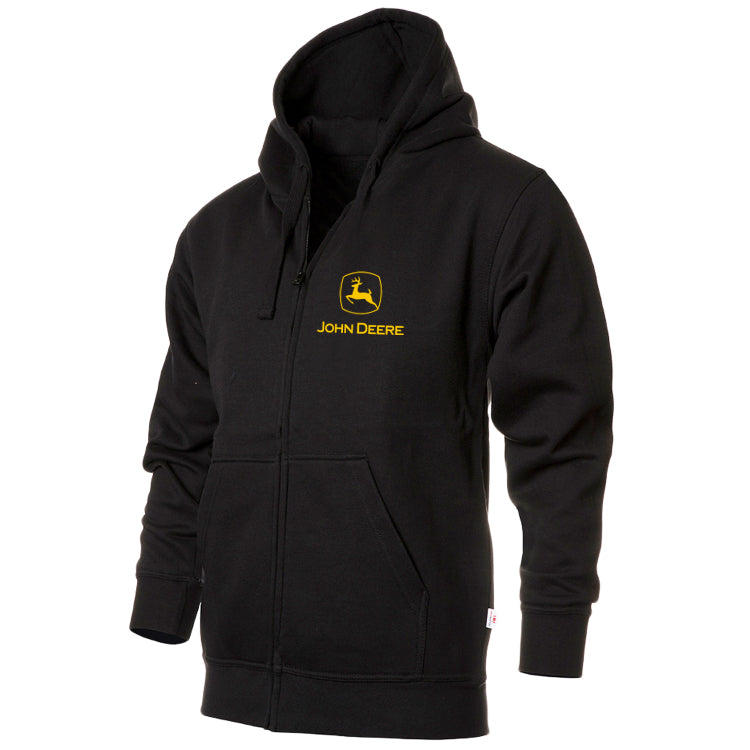 John Deere Hooded Vest Zwart