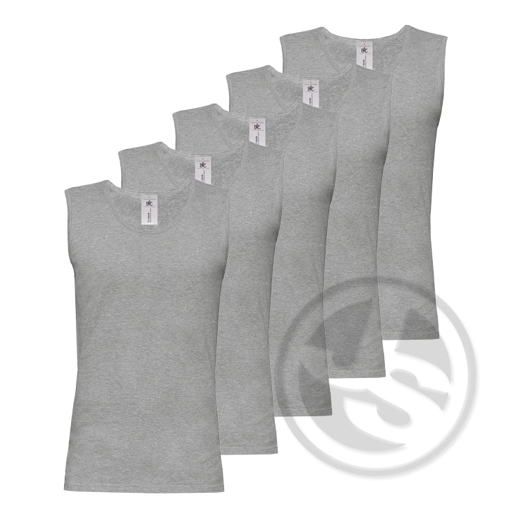 Mouwloos Shirt - 5-Pack - Grijs