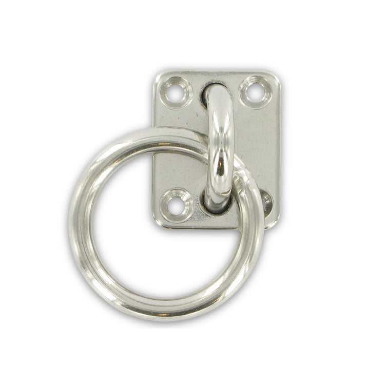 Muurplaat met ring RVS 8mm