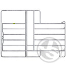 Paneel met poort en voerhek