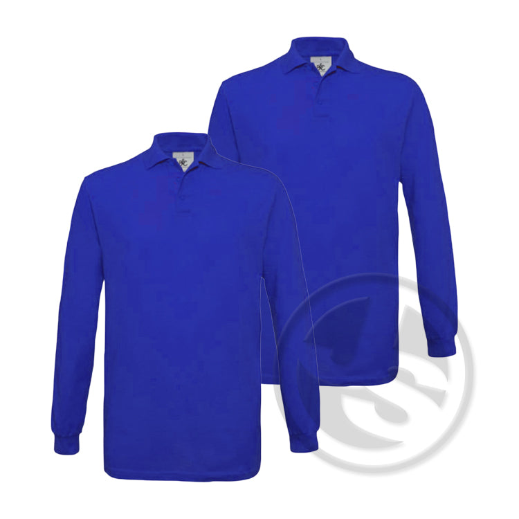 Poloshirt Lange Mouw 2-Pack - Korenblauw